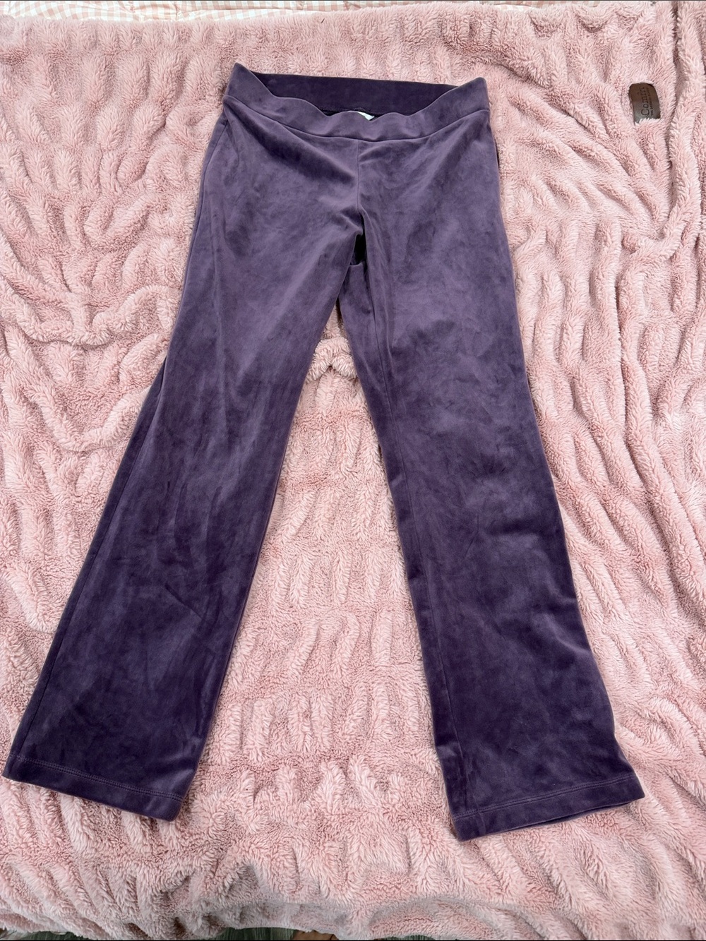 Juicy Couture Purple Velour Rhinestone Logo Track Pants - Picture 5 of 5